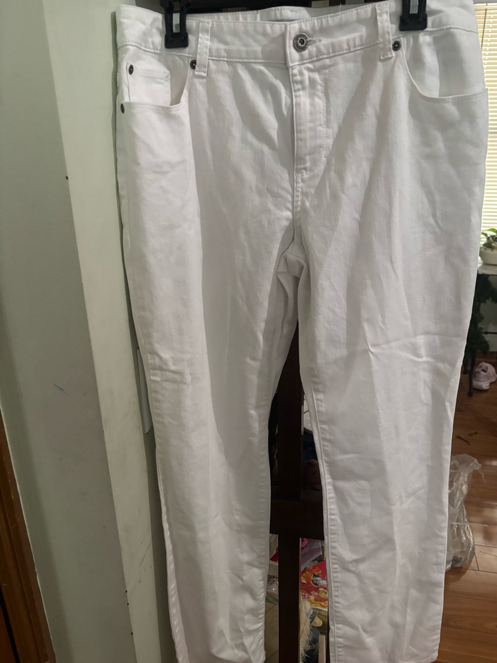 Chico's White Straight-Leg Jeans